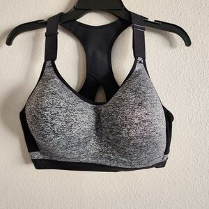 Victoria Sport Heathered Black and Gray Sports Bra 40 D